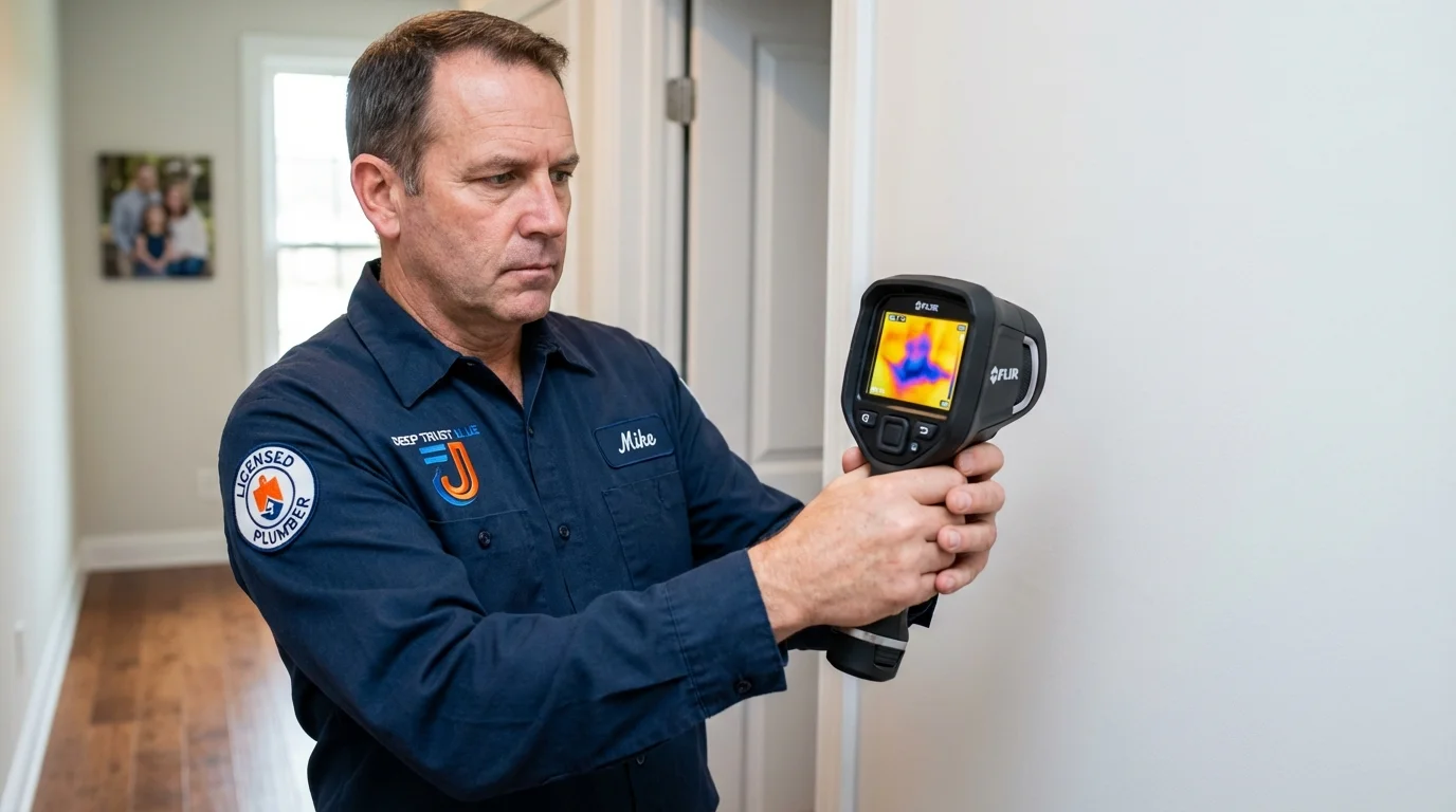 Thermal imaging leak detection by Johns Plumbing LLC in Bennington